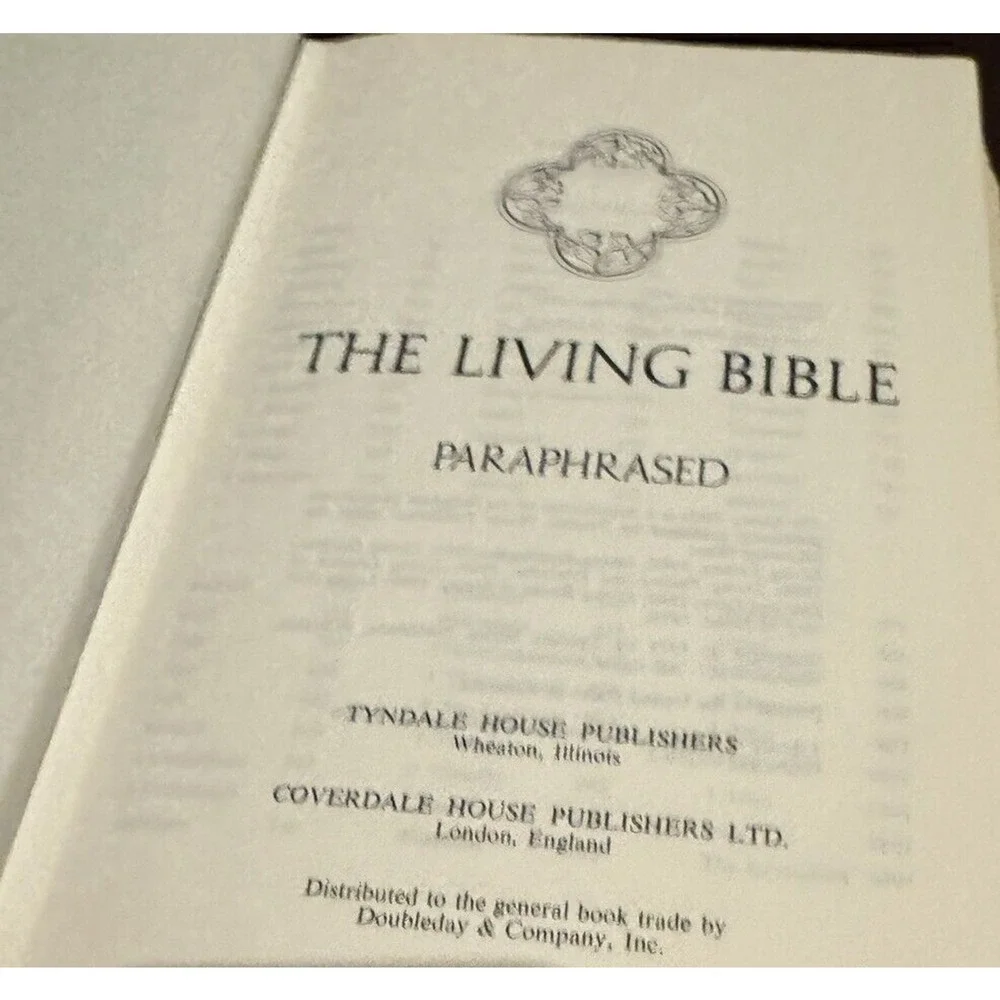 The‎ Living Bible Paraphrased 1973 Tyndale Hardcover VTG Religion Christian